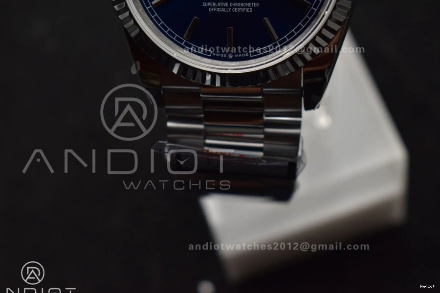 (Gain Dial Bracelet 904L Blue on Edition 36 President Weight) V5 SS vr3255 QF Best DayDate Steel 0323